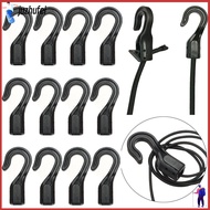 JUZHUFEI 5/10 Pcs Black Boat Kayak Accessories Open End Cord Elastic Ropes Buckles Straps Hooks Snap Buckles Camping Tent Hook