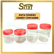 (NCI 4017/19/18/21) 4017 4019 4021 Raya Cookie Sweets Container马来人新年年饼糖果容器红盖透明圆罐 Container Sweets Co