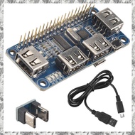 [I O J E] 4 Ports USB HUB HAT For  3 / 2 / Zero W Extension Board USB To UART For Serial Debugging C