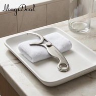[MagiDeal] Stainless Steel Floss Pick Reusable U-Shaped Floss Pick Compact Silver Finish