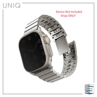 Tali Mag UNIQ Strova untuk jam epal boleh laras sendiri jalur pautan keluli 49/45/44/42mm Hitam (Ten