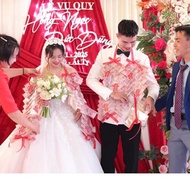 Wedding congratulation strap - money necklacebag Piece gift for Bride and Groom on wedding day