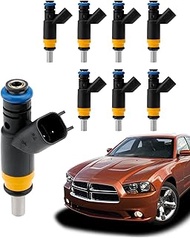 Fuel Injectors (8 PCS), 4 Holes, 5.7 6.1L, Compatible with 2005-2018 Dodge Challenger Charger Durang