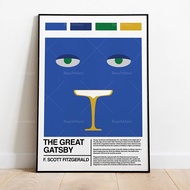 Fall Albert Camus, Sacred Comedy, Book Fiction Philosophy Vintage Literature Wall Art Canvas Nordic 