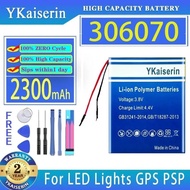Stable 306070 2 Cables Battery For Psp Pda Bluetooth Headset Led Lights Power Bank Recorder Gps 2300