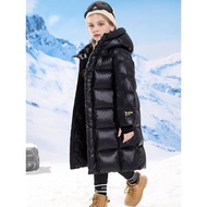 Foreign Trade Off-Season New Children's Long Black and Gold Thickened Down Cotton Jacket Winter Over