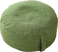 Thick Round Floor Pillow Ottoman, Washable Cushion Chair Pad, Cotton Linen Seat Cushion for Reading 