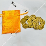 [lucky] Combo of 3 apricot blossom coins for feng shui wallet
