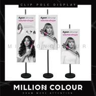 Clip Pole Banner Stand / Clip Pole Poster Display Stand  / Poster Clip Stand - READY STOCK