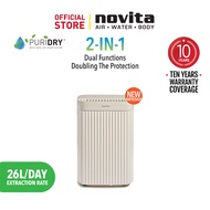 novita Dehumidifier + Air Purifier The 2-In-1 ND26+ with 10 Years Full Warranty