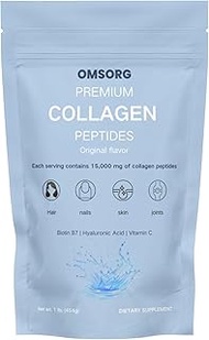 Grass-Fed Hydrolyzed Bovine Collagen Peptides Powder with Vitamin C, Biotin & Hyaluronic Acid | pure