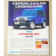 Old school advertisement for Jeep Wrangler 4x4 cars - original from 1995 magazine