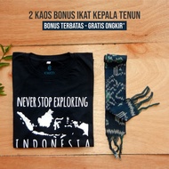 2 Kaos Gratis 1 Ikat Kepala