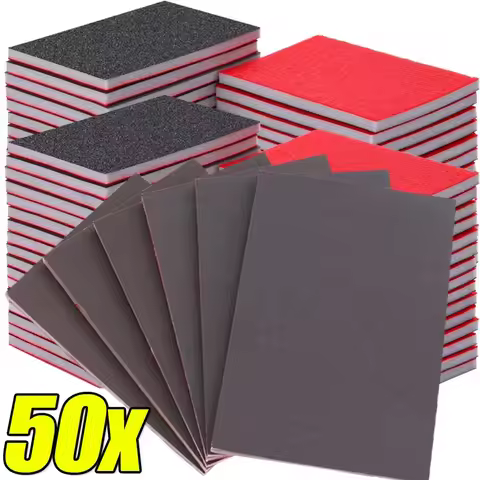 50-5PCS Sponge Sanding Block 180-2500 Grit Abrasive Block Polishing Pads Wet And Dry Grinding Sponge