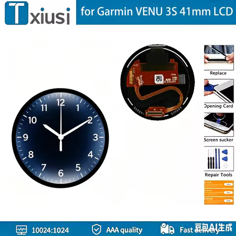 LCD Screen Display for Garmin VENU 3S 41mm LCD Screen Smart Watch Without Frame Cover for Garmin VEN