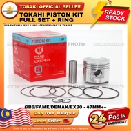 TOKAHI PISTON KIT GB6/  FAME/ DEMAK/ EX90 47MM SIZE STD,0.25,0.50,0.75,1.00