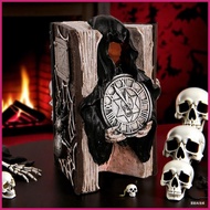 Halloween Skeleton Statue Reading Resin Glowing Spooky Halloween Decorations Home Decorations for Cl