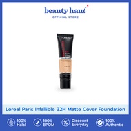 LOREAL PARIS Infallible 32H Matte Cover Foundation with 4% Niacinamide, High Coverage Foundation, Ev