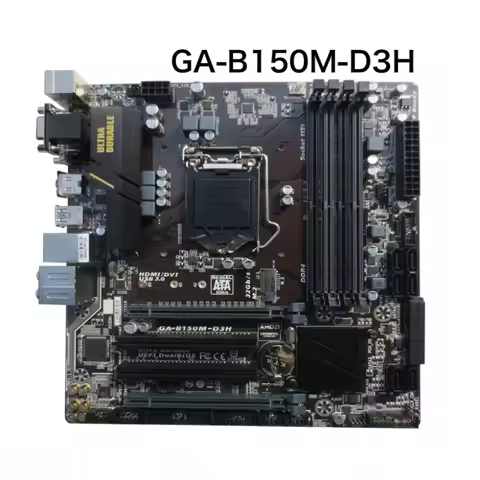 For Gigabyte GA-B150M-D3H Desktop Motherboard LGA 1151 DDR4 Micro ATX Mainboard 100% Tested OK Fully