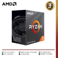 AMD RYZEN 3 4100 Box | AMD AM4 Zen 2 Renoir 4 Cores 8 Threads Processor