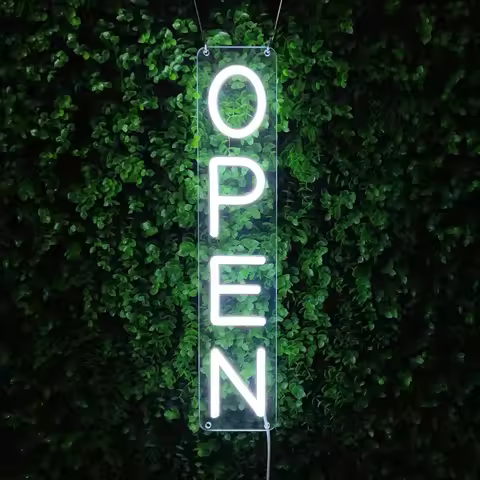 Neon Open Sign 43*9.8cm LED Open Sign w/Remote Controller, Electric Light Up Open Sign for Business 