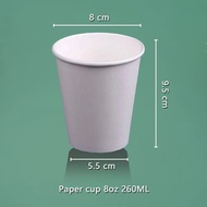 Paper cup 8 oz Coffee Paper cup 8 Oz contains 100 pcs Plain