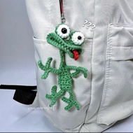 Silly Frog Handmade Wool Keychain