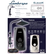 2021 SALES -Water Heater ELMARK LAMBOSPA HEATER WITH BIG RAIN SHOWER ( BLACK ) Ready Stock