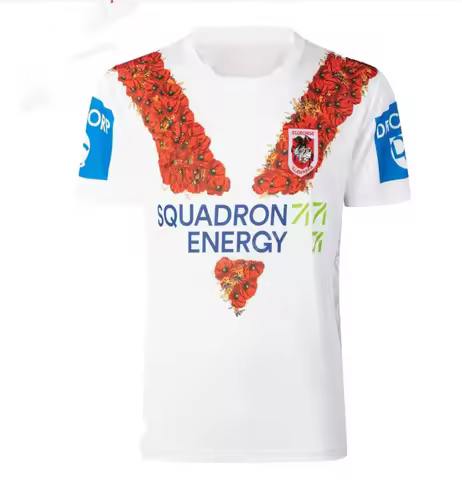 ST. GEORGE DRAGONS 2026 MENS ANZAC JERSEY Size:S-5XL