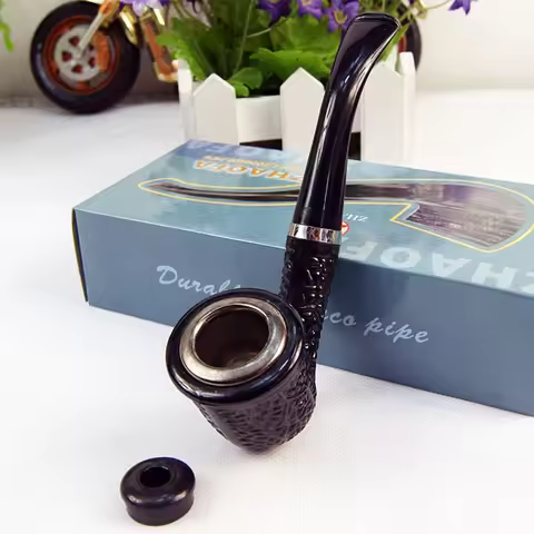 Durable Multifunction Pipe Smooth Chimney Double Filtration Smoking Pipes Herb Tobacco Pipes Gifts N