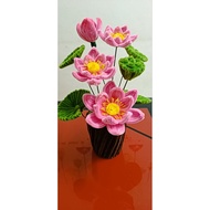 BUNGA HIASAN KAWAT BULU/ LOTUS KAWAT BULU/ TERATAI KAWAT BULU/BUNGA PASU KAWAT BULU