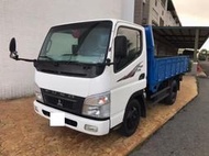 2009年 三菱堅達【3.0 白藍色 四期 傾卸式舉斗 渦輪 六輪 一手車 里程20萬 無待修 貨斗漂亮  大樑底盤漂亮