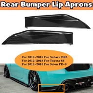 Black/Carbon STi TS Style Car Rear Side Bumper Lip Aprons Diffuser Splitter Canard For Subaru BRZ 20