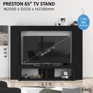 💕♦Ready Stock PRESTON Series TV Cabinet 65 Inch - 4 Colours - 6.5 Feet - TV Cabinet 65" 6.5 kaki