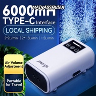 MAINAUSHUI6K Aquarium Oxygen Pump, USB Rechargeable Low Noise Fish Tank Air Pump, Portable 1.5/3/3.5