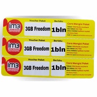 VOUCHER IM3 3GB FREEDOM 30HARI 2.5GB 5HARI
