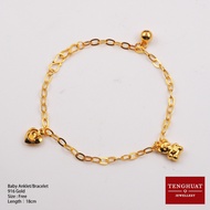 Teng Huat Jewellery 916 Gold Baby Anklet 婴儿脚链