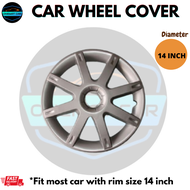 Car Wheel Cover 14 Inch Tyre Center Hub Cap Steel Rim Universal R14 Inch (Saga2 LMST Design)
