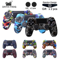 Data Frog Silicone Case For Playstation 4/PS4 Pro/PS4 Slim Controller Gamepad Case for PS4  joystick Silicone Caps Accessories