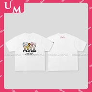 KPOP Stray Kids Felix Hyunjin Print Cotton T-Shirt - Plus Size Option