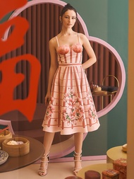 iCONiC CYNTHIA DRESS #5054 ชุดเดรส ผ้าไหม พิมพ์ลาย เดรสแฟชั่น เดรสออกงาน เดรสสั้น เดรสทำงาน เดรสงานแ