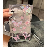 Softcase butterfly flower VIVO clear pattern Transparent Anti-slip original VIVO Y02T Y15 AS Y16 Y02