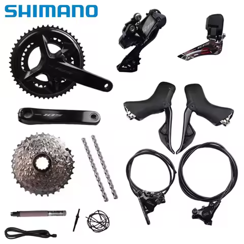 Shimano 105 Di2 R7170 2x12Speed R7100 Crankset R7150 RD FD R7100 11-36T/11-34T Cassette Road Bike Gr