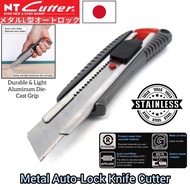 NT CUTTER JAPAN STAINLESS STEEL SS304 HEAVY DUTY METAL AUTO-LOCK PROFESSIONAL KNIFE CUTTER FOR HOME 