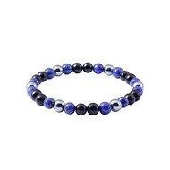 [Amazon Limited Brand] Jewboo-Bracelet-Natural Crystal Thin Type Bracelet Obsidian/Lapis Lazuli/Terahertz Energy Healing Crystal Yoga Meditation Elastic Type Female Gift (6mm)