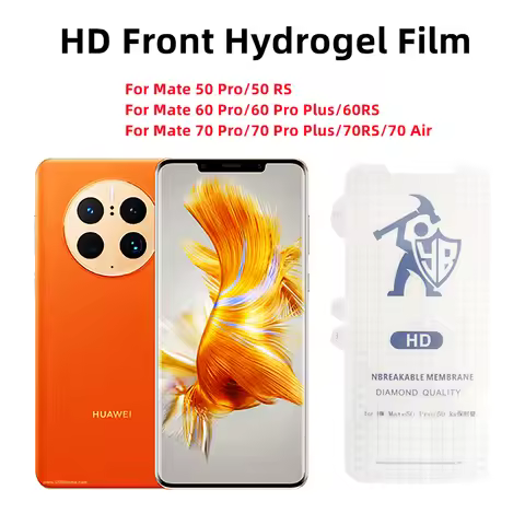 3pcs Clear Hydrogel Film For Huawei Mate 50 Pro Screen Protector For Mate 50 Pro/Mate60 Pro/Mate70 P