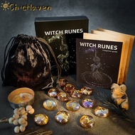 ChicHaven Runes Set 13 Pcs Rune Stones Phù Thủy Runes Kit Đa Chức Năng Thủ Công Mỹ Nghệ Công Cụ Xách