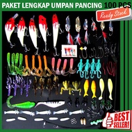 Fish Bait Umpan Pancing Ikan Set Bait kit-33 100pcs Fishing with Storage Box Umpan Pancing Buatan Ti