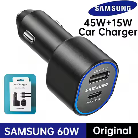 SAMSUNG Galaxy 60W Car Charger Original 45W Type C Cargador Auto Chargers Samsung S26 S25 Ultra S24+