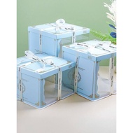 Semi-transparent blue birthday cake box packaging box6Inch7Inch8Inch9Inch10Inch12Inch13